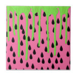 Funky Watermelon Neon Green Paint Drivers Tegeltje<br><div class="desc">Dit leuke watermeloenpatroon met neongroene verfdruppels is het perfecte geschenk voor het zomerseizoen. Het is gekke en grappig afdrukken is geweldig voor elke stijlvolle en trendy hipster. Geniet dus van deze coole en unieke afdruk voor het seizoen!</div>