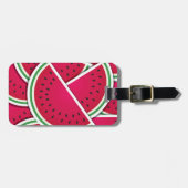 Funky watermelonwiggen bagagelabel (Voorkant horizontaal)