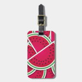 Funky watermelonwiggen bagagelabel (Voorkant verticaal)