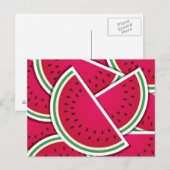 Funky watermelonwiggen briefkaart (Voorkant / Achterkant)