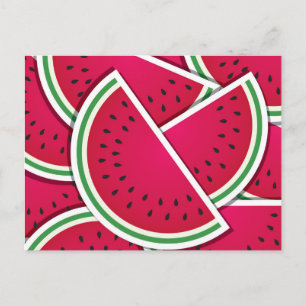 Funky watermelonwiggen briefkaart