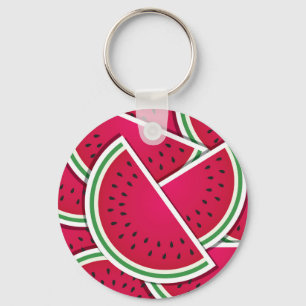 Funky watermelonwiggen sleutelhanger