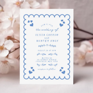 Funky Wave Doodle Geïllustreerde Hand Geschreven B Kaart