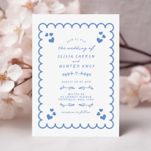 Funky Wave Doodle Geïllustreerde Hand Geschreven B Kaart