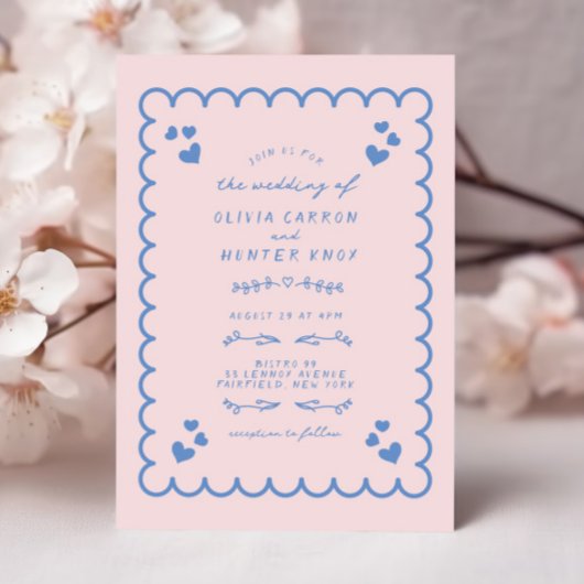 Funky Wave Doodle Geïllustreerde Hand Geschreven B Kaart