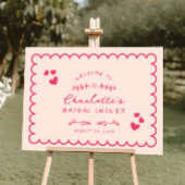 Funky Wave geïllustreerd Hand geschreven Vrijgezel Kaart