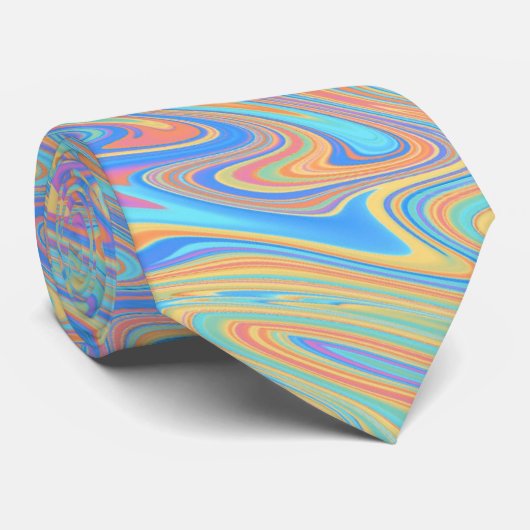 Funky Waves Stropdas (Opgerold)
