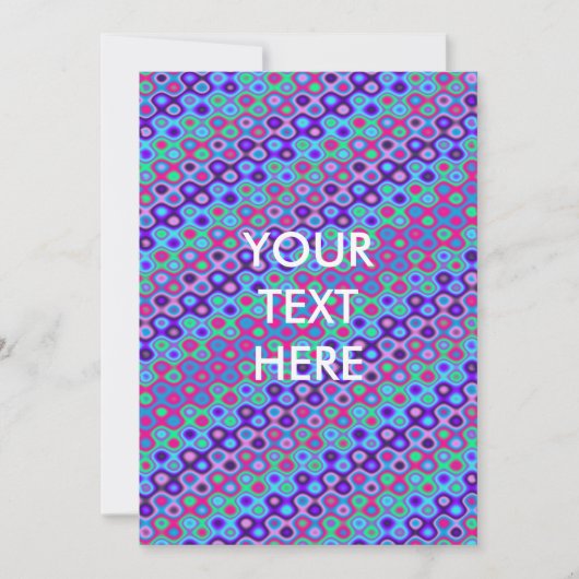 Funky Wavy Neon Blank Kaart (Voorkant)