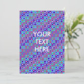 Funky Wavy Neon Blank Kaart (Staand voorkant)