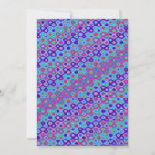 Funky Wavy Neon Blank Kaart (Achterkant)