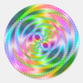 Funky Web Ronde Sticker (Voorkant)