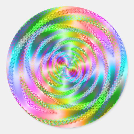 Funky Web Ronde Sticker (Voorkant)