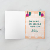 Funky Wenskaart van de Kerstboom en van de Gift Feestdagen Kaart (Binnen)