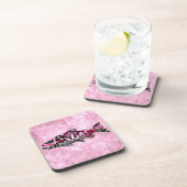 Funky Whimsical Abstracte zalm vis schilderij kuns Bier Onderzetter (Rechterzijde)