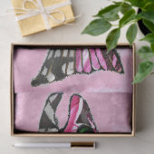 Funky Whimsical Abstracte zalm vis schilderij kuns Tissuepapier (Geschenk)
