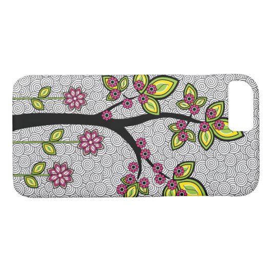 Funky Whimsical Art Moderne Vector Case-Mate iPhone Case (Achterkant (Horizontaal))