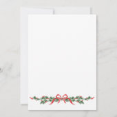 Funky Whimsical Christmas Red Bow Holiday Party Kaart (Achterkant)