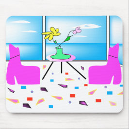 Funky Whimsical Colorful Miami, Graphic Muismat