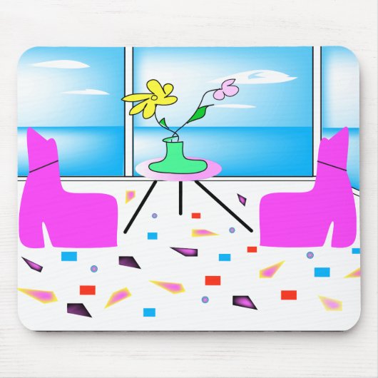 Funky Whimsical Colorful Miami, Graphic Muismat (Voorkant)