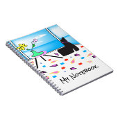 Funky Whimsical Colorful Miami, Graphic Notitieboek (Rechterzijde)