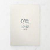 Funky Whimsical Doodles Moderne trouwfoto Drieluik Uitnodiging (Cover)