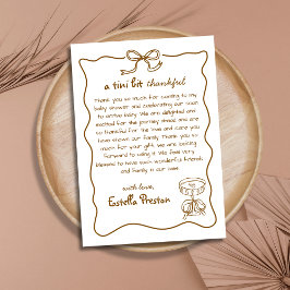 Funky Whimsical Hand Drawn Martini Baby shower Bedankkaart