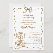 Funky Whimsical Hand Drawn Martini Baby shower Kaart (Voorkant)