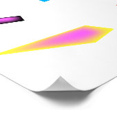 Funky Whimsical Ocean Uitzicht Colorful Poster (Hoek)