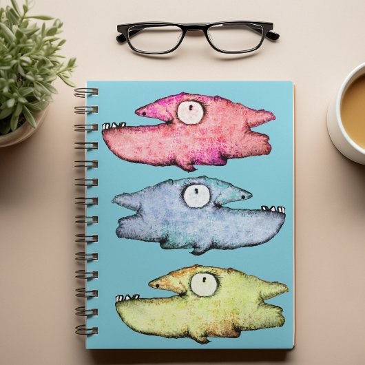Funky Whimsical vis Notitieboek