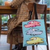 Funky Whimsical vis Tote Bag
