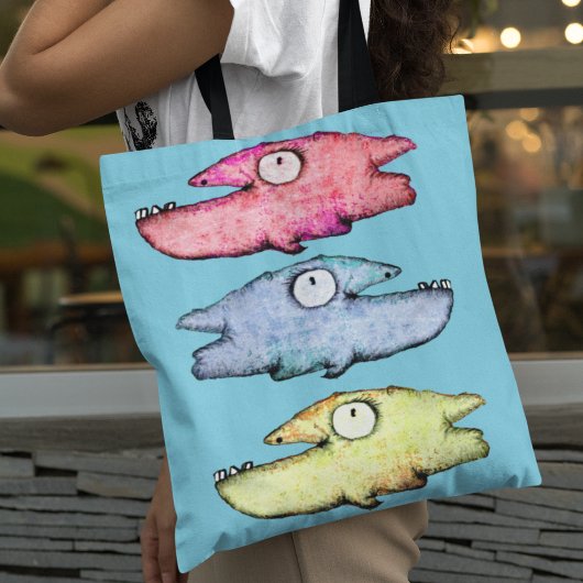 Funky Whimsical vis Tote Bag