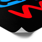 Funky White Alien - Neon Pop Art Creature Wall Art Poster (Hoek)