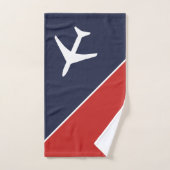 Funky White Plane Airplane Pilot Aviation Bad Handdoek (Handdoek)