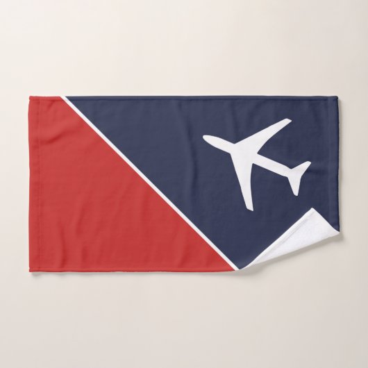 Funky White Plane Airplane Pilot Aviation Bad Handdoek (Handdoek)