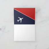 Funky White Plane Airplane Pilot Aviation Bedankkaart (Binnen)