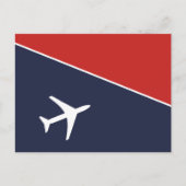 Funky White Plane Airplane Pilot Aviation Briefkaart (Voorkant)