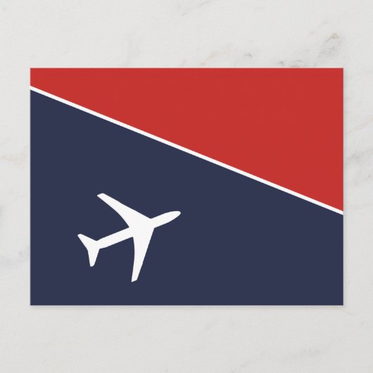 Funky White Plane Airplane Pilot Aviation Briefkaart (Voorkant)