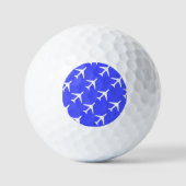 Funky White Plane Airplane Pilot Aviation Golfballen (Voorkant)