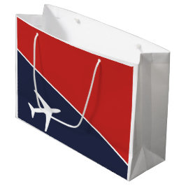 Funky White Plane Airplane Pilot Aviation Groot Cadeauzakje