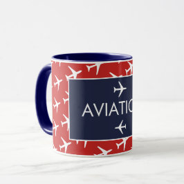 Funky White Plane Airplane Pilot Aviation Mok