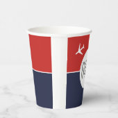 Funky White Plane Airplane Pilot Aviation Papieren Bekers (Rechts)