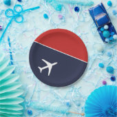 Funky White Plane Airplane Pilot Aviation Papieren Bordje (Feest)