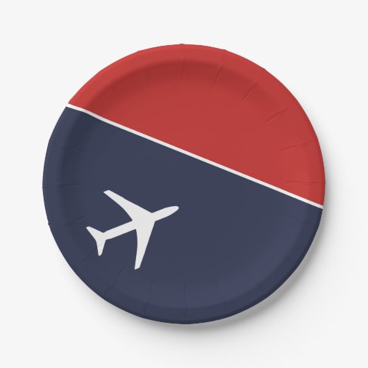 Funky White Plane Airplane Pilot Aviation Papieren Bordje (Voorkant)