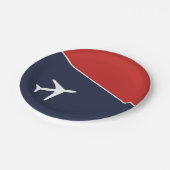 Funky White Plane Airplane Pilot Aviation Papieren Bordje (Gekanteld)