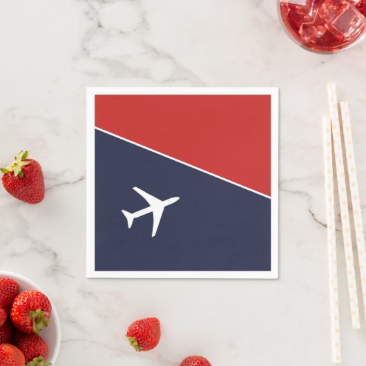 Funky White Plane Airplane Pilot Aviation Servet (Insitu)