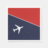 Funky White Plane Airplane Pilot Aviation Servet (Voorkant)