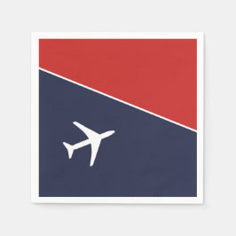 Funky White Plane Airplane Pilot Aviation Servet