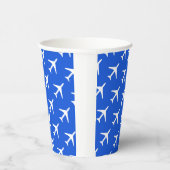 Funky White Plane Airplane Pilot Flying Airways Papieren Bekers (Rechts)