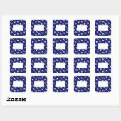 Funky White Plane Blue Background Pilot Aviation Vierkante Sticker (Vel)