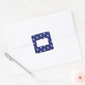 Funky White Plane Blue Background Pilot Aviation Vierkante Sticker (Envelop)